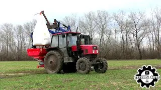 Липецкий трактор ЛТЗ-60 с разбрасывателем на 1000л. Подкормка озимых