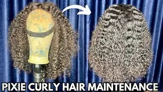 CURLY WIG MAINTENANCE ROUTINE || Pixie curl, Kinky curls, deep wave etc