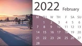 Calendar design | February 2022 calendar design | How to design calendar |Adobe illustrator tutorial