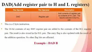 ARITHMETIC INSTRUCTIONS IN 8085 MICROPROCESSOR