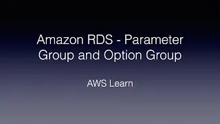 Amazon RDS - How to Customize Database Parameters and Options ?