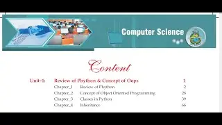 Course Contents of Class 12 Computer Science-CBSE Python