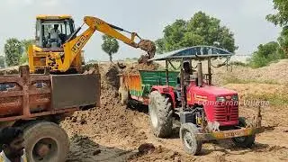 New Mahindra 585 di power plus Tractor with fully loaded mud with backhoe machine
