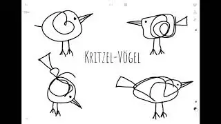 Kritzelvögel und Klecksmonster