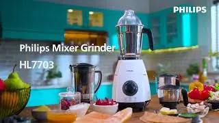 Grind anything in 90 seconds | 1000 Watt Philips Mixer Grinder | 4 Jars | HL7703/00