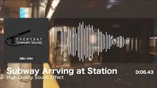Subway Train Arriving at Station | HQ Sound Effect