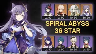 Genshin Impact - Aggravate Keqing x Nahida and Raiden National Full Clear Abyss Floor 12 (36 Star)