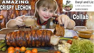 LECHON PORK BELLY MUKBANG AT MAINIT NA KAPE | Collab and sponsored by: @darylandliz1848 | SHOUT OUT