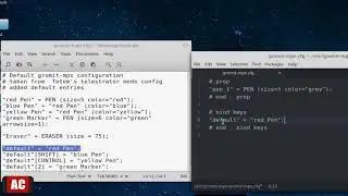 Edit Config File of Gromit-MPX (1/2) - Change Color and Hotkey of Drawing Pen on Linux Mint Cinnamon