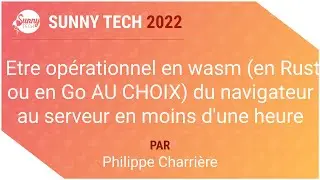 [Sunny Tech 2022] Etre opérationnel en WASM (Rust/Go) du navigateur au serveur en moins d'une heure