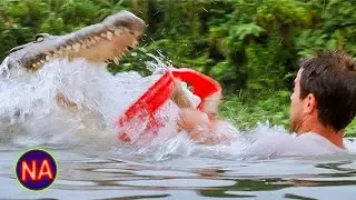 Surprise Gator Attack | Anacondas: The Hunt for the Blood Orchid | Now Action