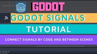 Godot signals tutorial connect signals by code and between scenes - custom signal with parameters