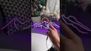 Moutain and Sun Neon Sign
