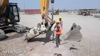 How to change bucket to breaker in poclain ? - np ehs tutorial