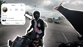 riding with a fan from instagram