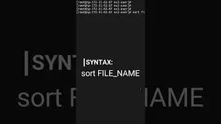 Sort Command in Linux |Linux Playlist 