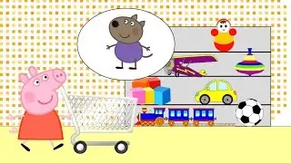 Свинка Пеппа в магазине игрушек. Выбираем подарки для друзей. Развивающее видео