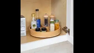 Honey-Can-Do Bamboo Lazy Susan with Removable Dividers