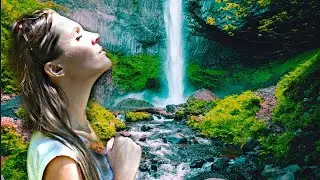 Most Soothing Cascade Waterfall Stream Sound. Waterfall 4k, Nature Sounds,  for Sleeping.#shorts
