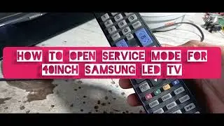 How to factory reset the Samsung 40 inch LED tv || service mode settings |Electronics programmatics
