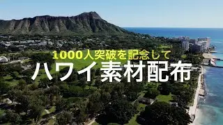 登録者1000人突破記念。ハワイの素材を無料配布します。【著作権フリー】