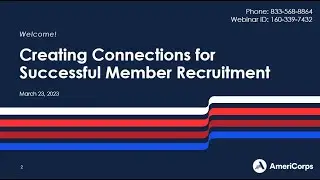 Creating Connections for Successful Member Recruitment (3/23/2023)