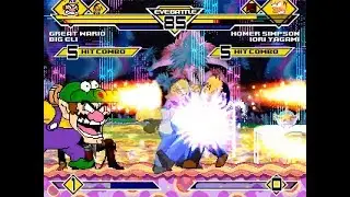 SK MUGEN - Great Wario (Me) & Big Eli vs Homer Simpson & Iori Yagami
