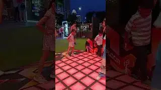 Singapore Night Festival 2024 Light Installation Children Kids Playing Floor Game @Capitol Singapore