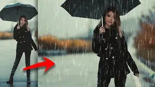 How To Add Rain Effect In Photoshop (3 Min) | Fake Rain Effect
