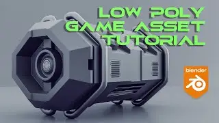 Blender Tutorial - Hard Surface Low Poly Game Asset Creation for Beginners.