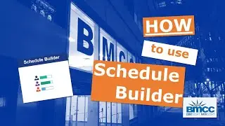 How to use Schedule Builder: from BMCC CUNY Start