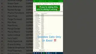 Invisible Cells only in Excel ‼️ 