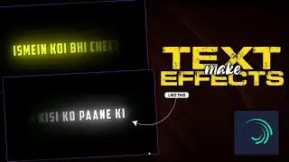New English Text Effects TUTORIAL 🔥 Alight Motion