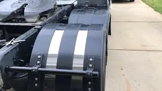 Long-distance trucking across the USA! Fender installation.