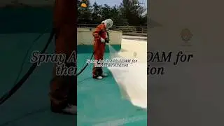 Spray Applied PU Foam for thermal insulation #pufoam #insulation #shorts