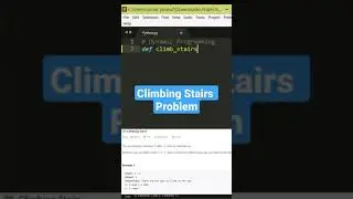 Climbing Stairs Problem in Python - Dynamic Programming  #shorts #python #dynamicprogramming