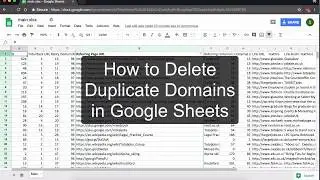 How to Remove Duplicate Domains in Google Sheets  - WebDesy.com