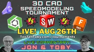 August 26th - WORLD CHAMPIONSHIP of 3D CAD SPEEDMODELING - Onshape, SolidWorks, Fusion360
