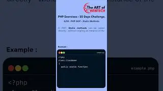 PHP Exercise: Static methods in PHP 