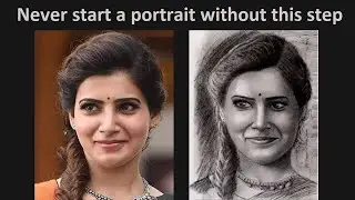 How to achieve resemblance in a portrait ? (  Important step revealed ) | Charcoal portrait drawing