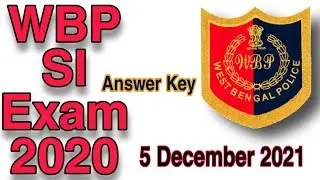 WBP SI preliminary Answer Key 2021