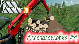 FS19. Лесозаготовка #4. Вырубка леса и погрузка леса.
