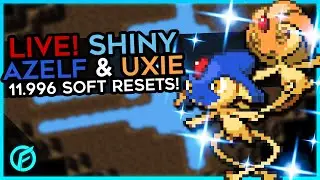 LIVE! Shiny Azelf & Uxie After 11.996 Total Soft Resets! - Pokemon Platinum