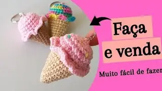 Profitable keychain 🍦 Crochet ice cream 🍦