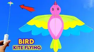 Bird kite flying | how to make paper bird kite