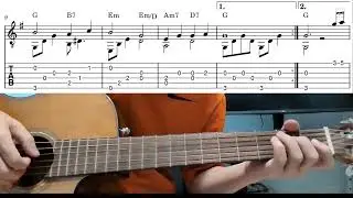 聽媽媽的話 (周杰倫) - 指彈吉他谱 Ting Mama De Hua (Jay Chou) - Easy Fingerstyle Guitar Playthrough With Tabs