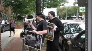 Brian Maloney of Astra-Zeneca gets another residential protest,cameraman assaulted