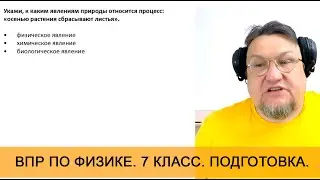 Разбор задачи. ВПР по физике 7 класс. Явления природы, какие процессы относятся к ним.
