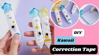 DIY Kawaii Correction Tape / Easy paper crafts / school supplies/ homemade correction tape