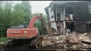 Красивый подкоп и 8 метровая печь разваливается на кирпичики